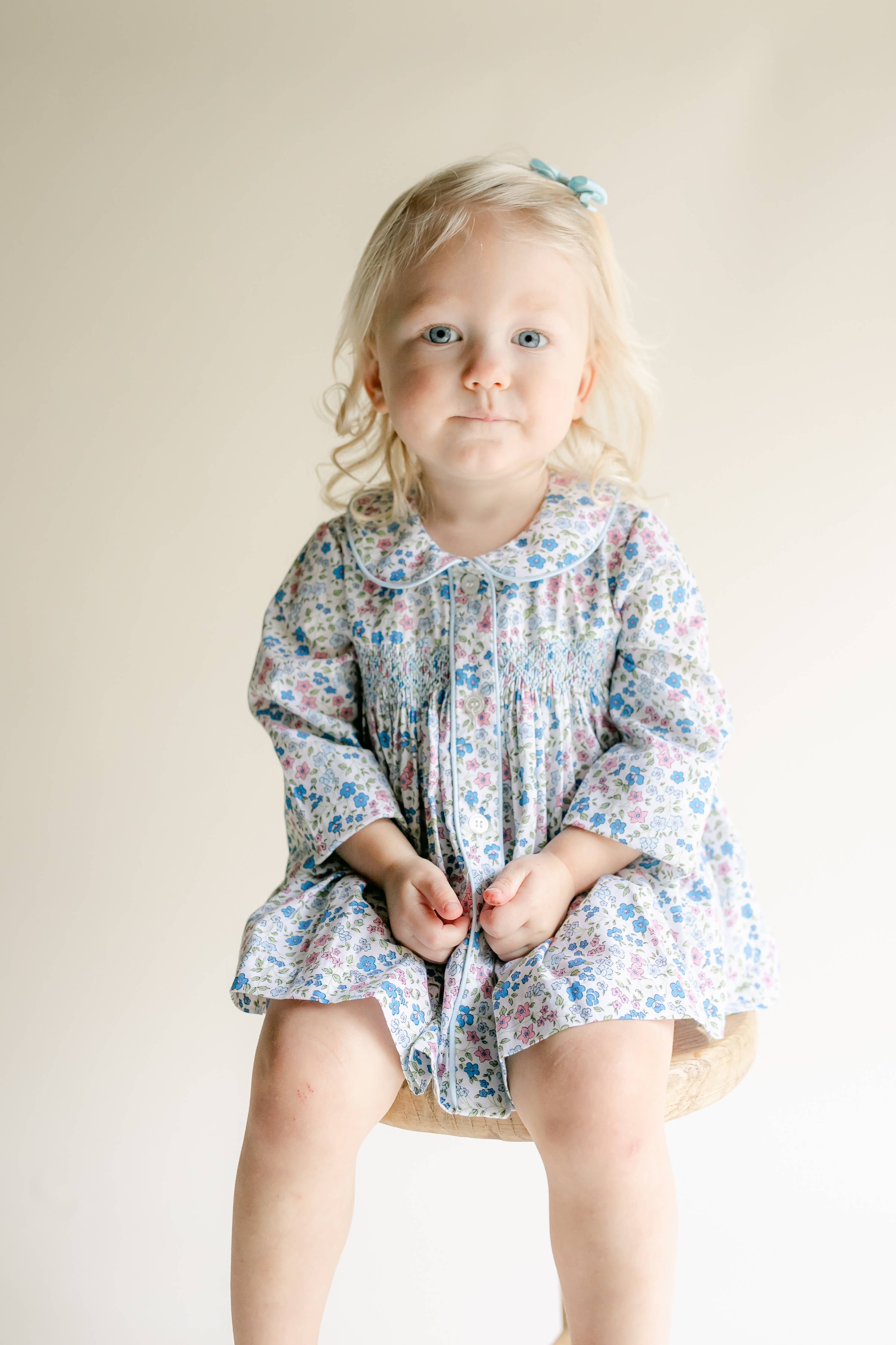 L/S Smock Top Bloomer Set - Tyne Floral