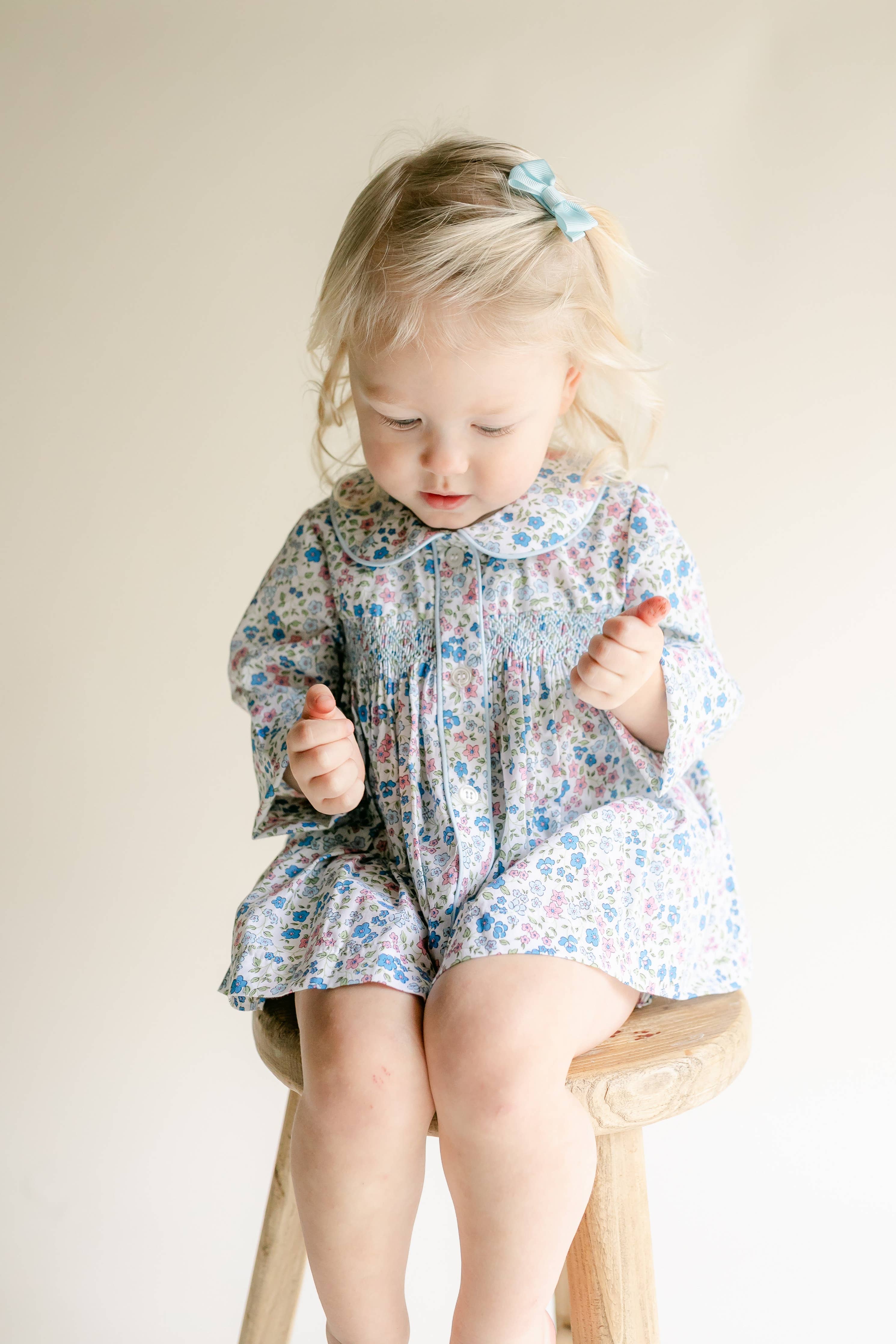 L/S Smock Top Bloomer Set - Tyne Floral