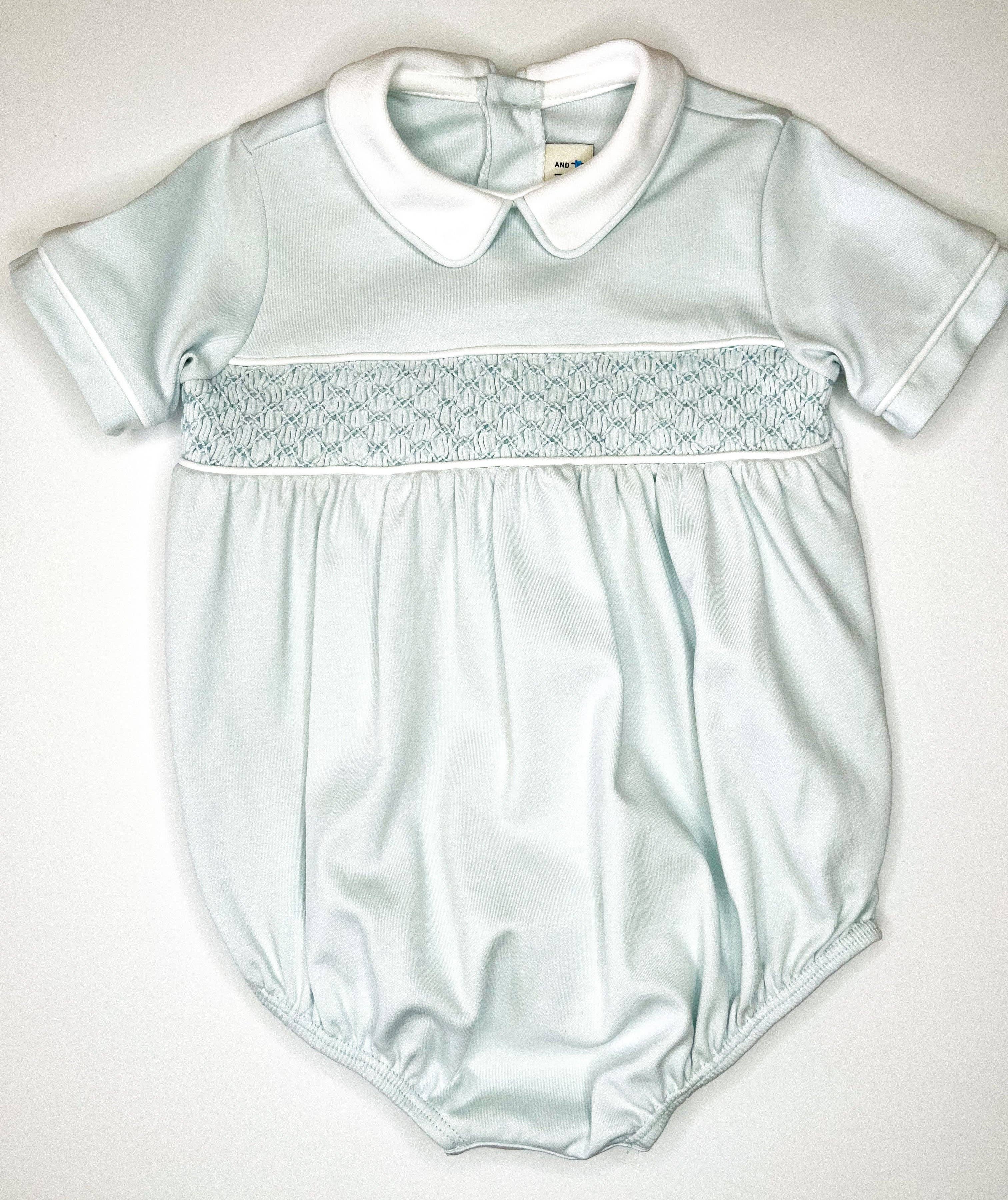 Basic Blue Smocked Bubble