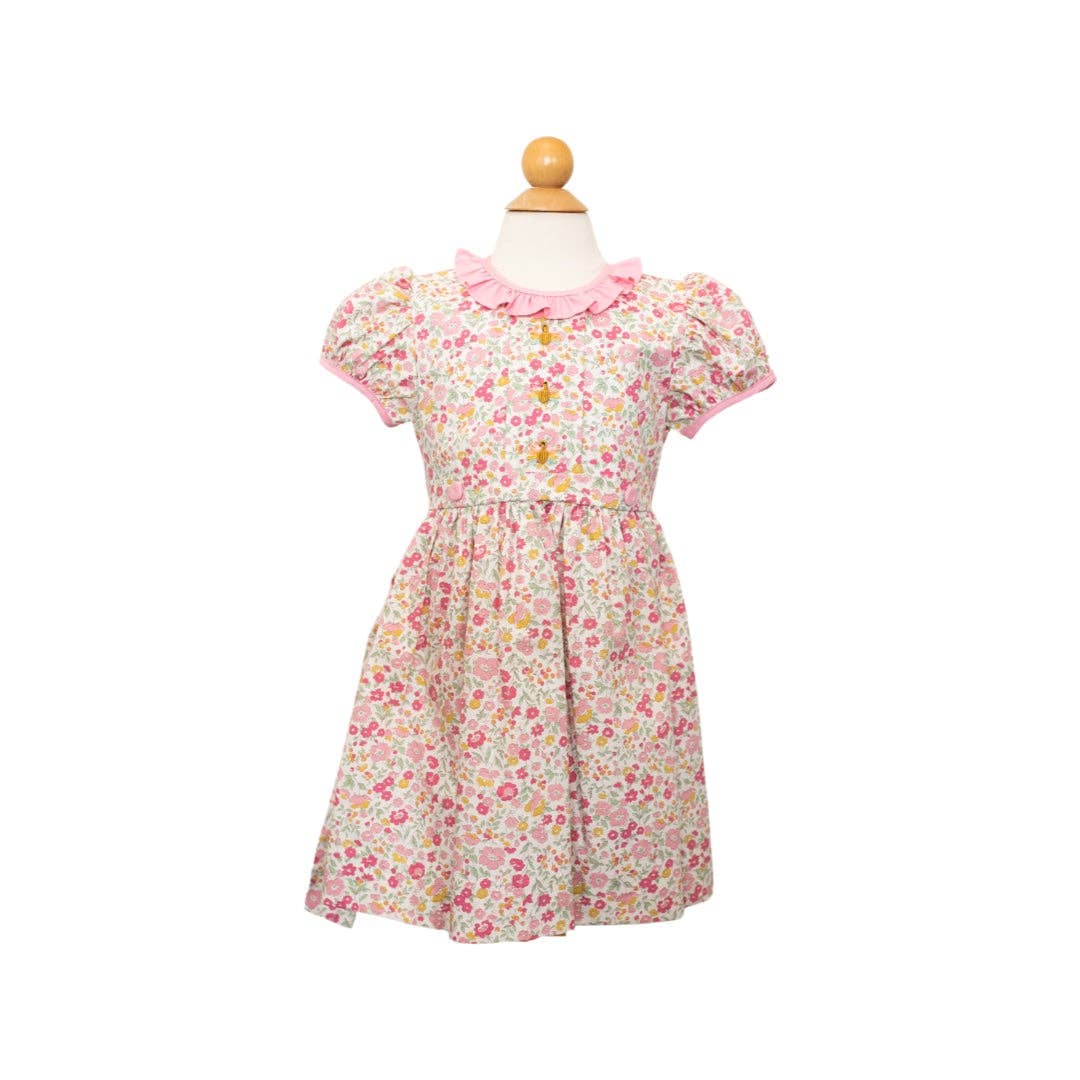 Elle Button Dress - Harvest Floral