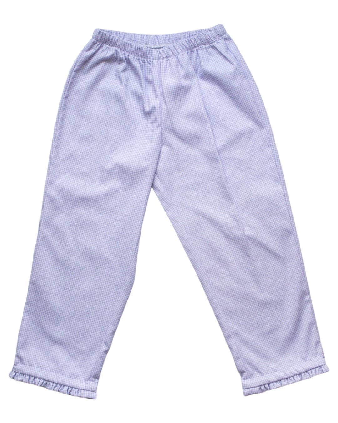 Ruffle Pant - Lavender Gingham