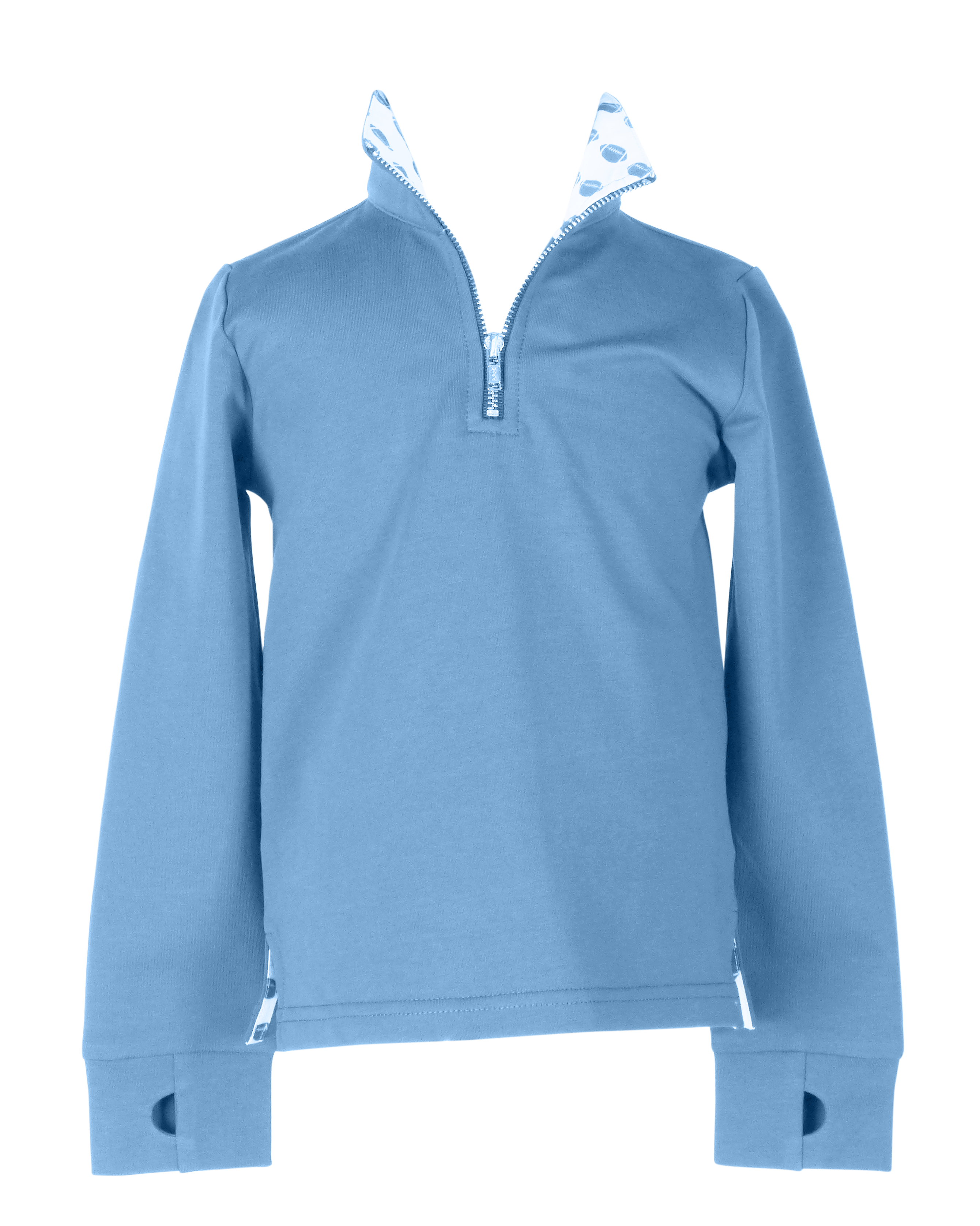 Game Day Quarter Zip - Light Blue