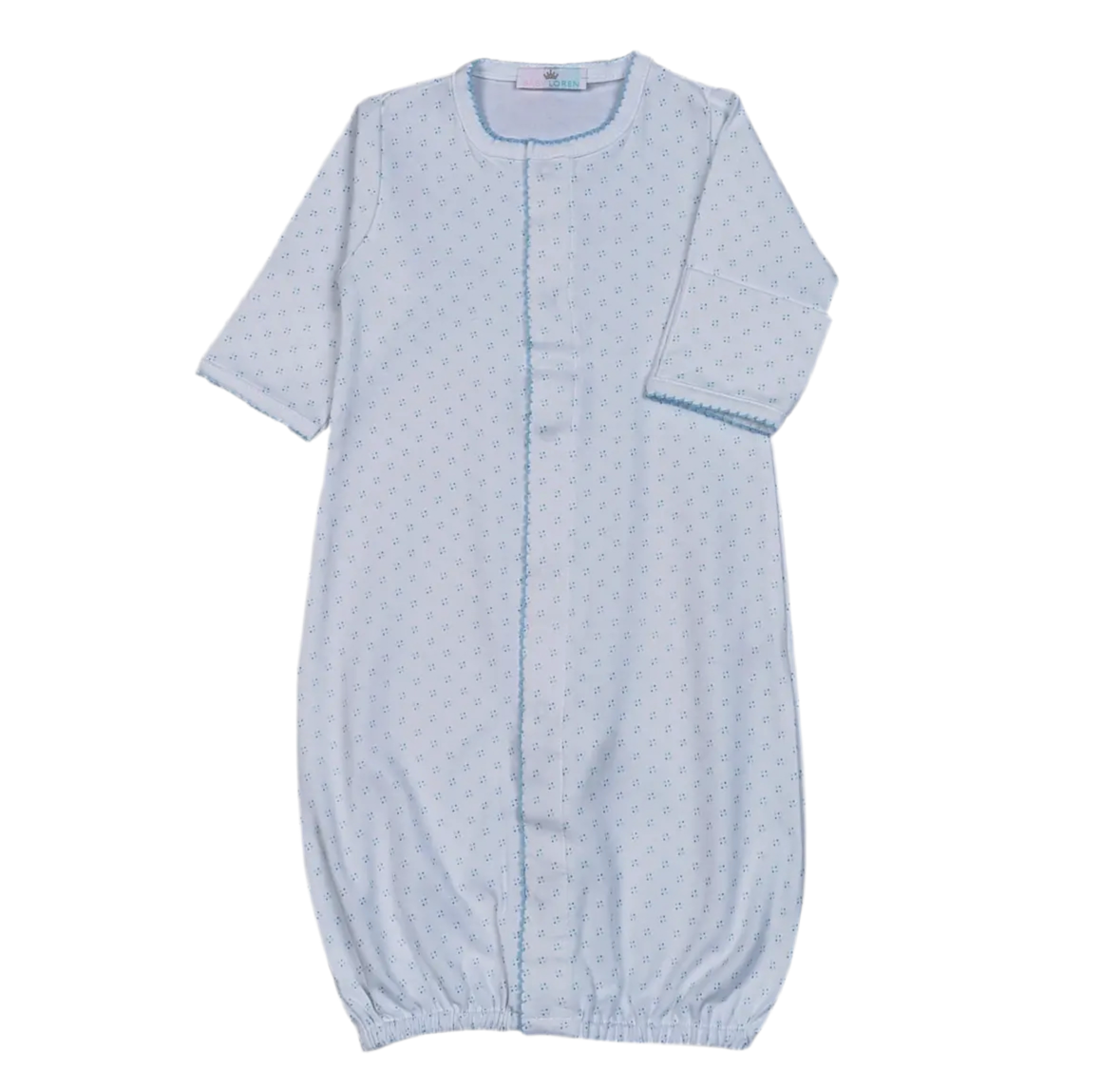 Blue Dots Pima Converter Gown