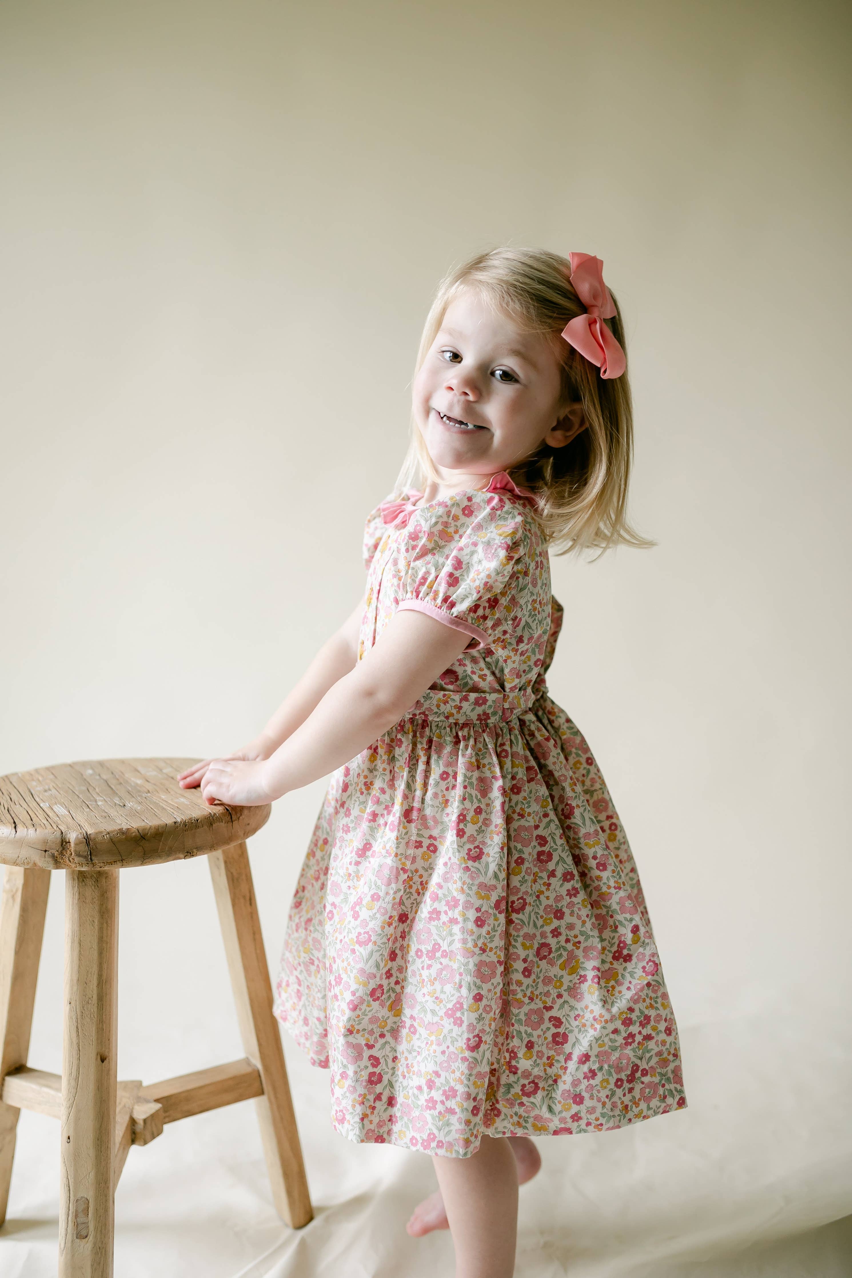 Elle Button Dress - Harvest Floral