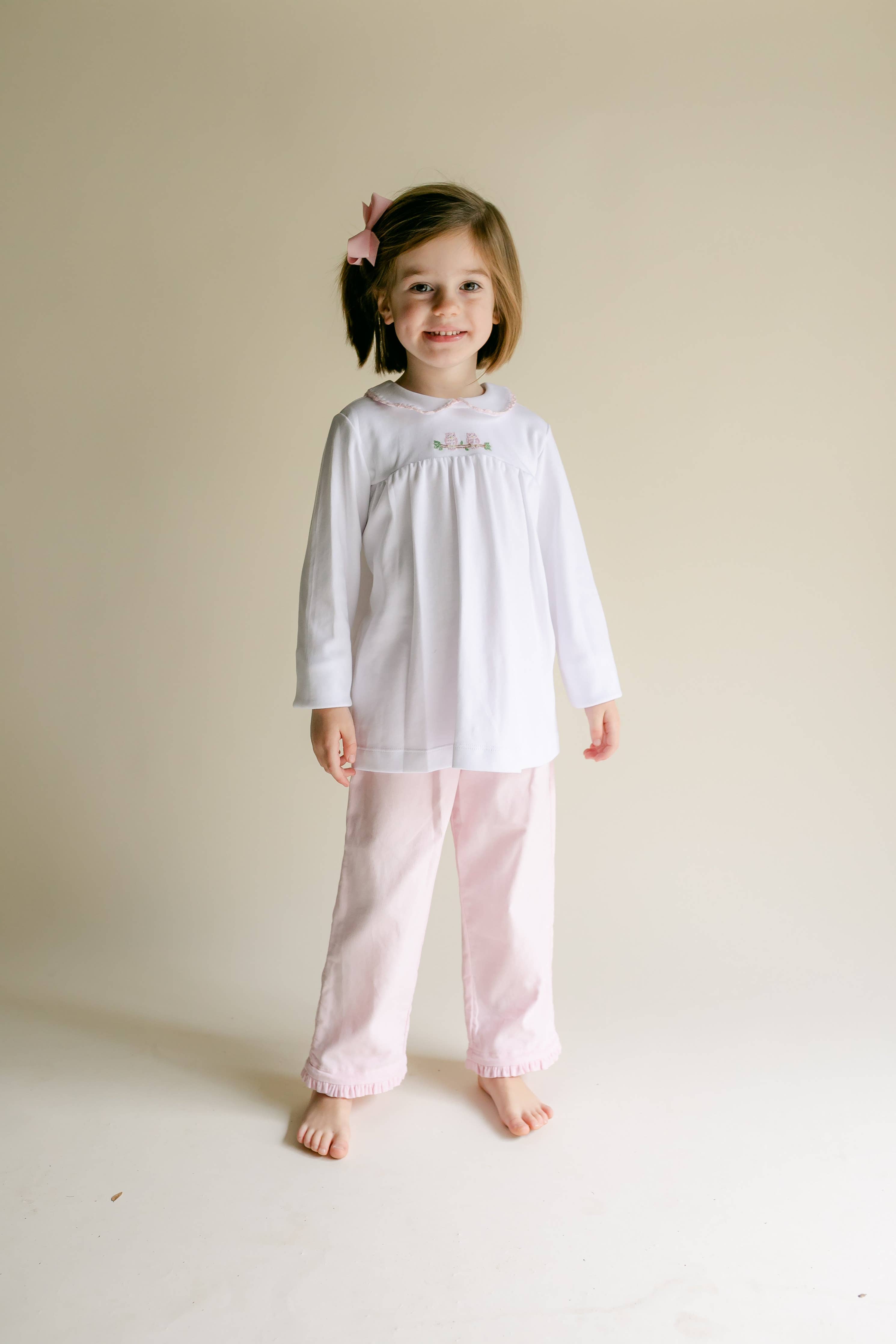 Ruffle Pant - Pink Corduroy