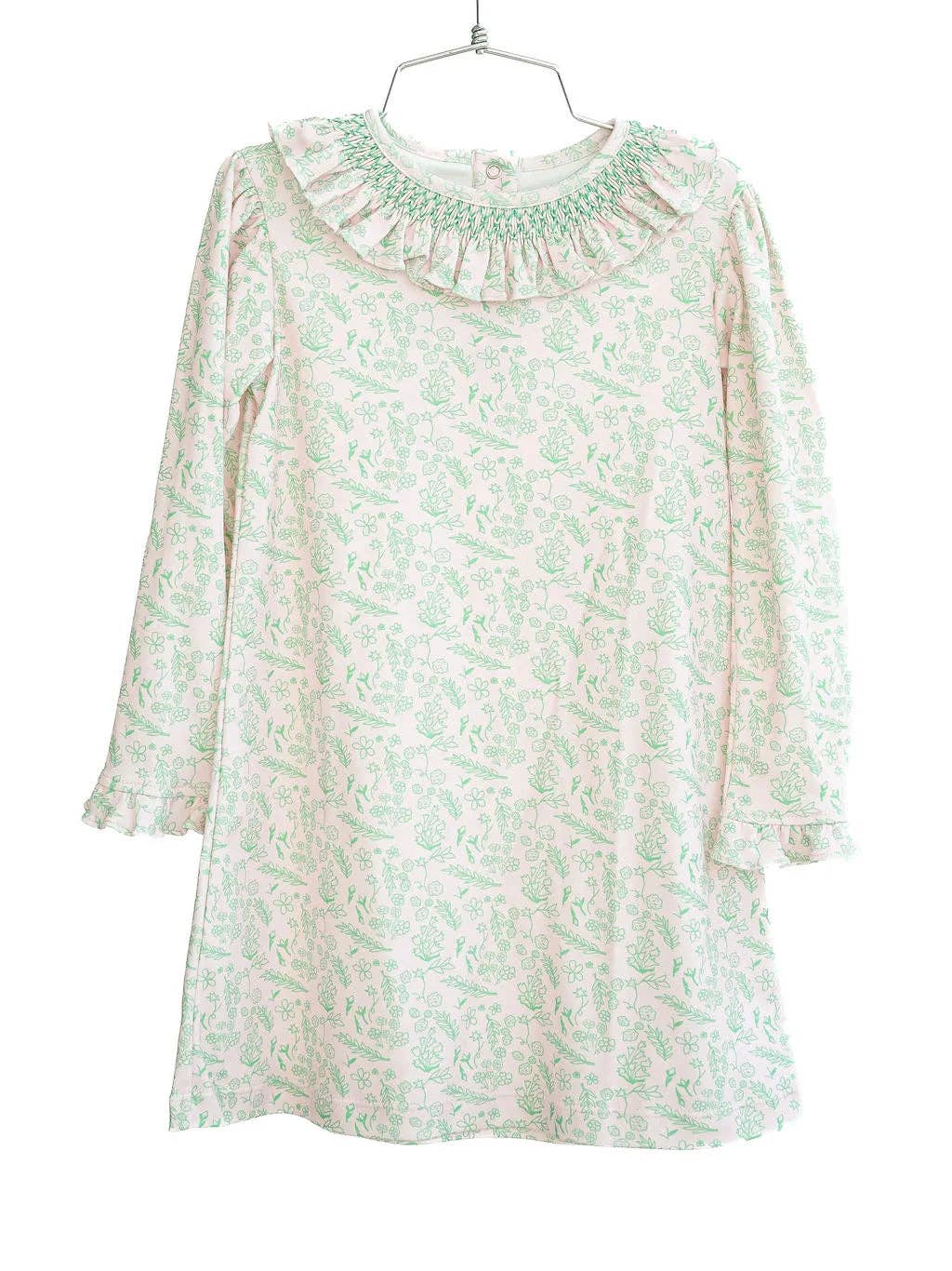 Pink and Green Ruffle Knit Dress