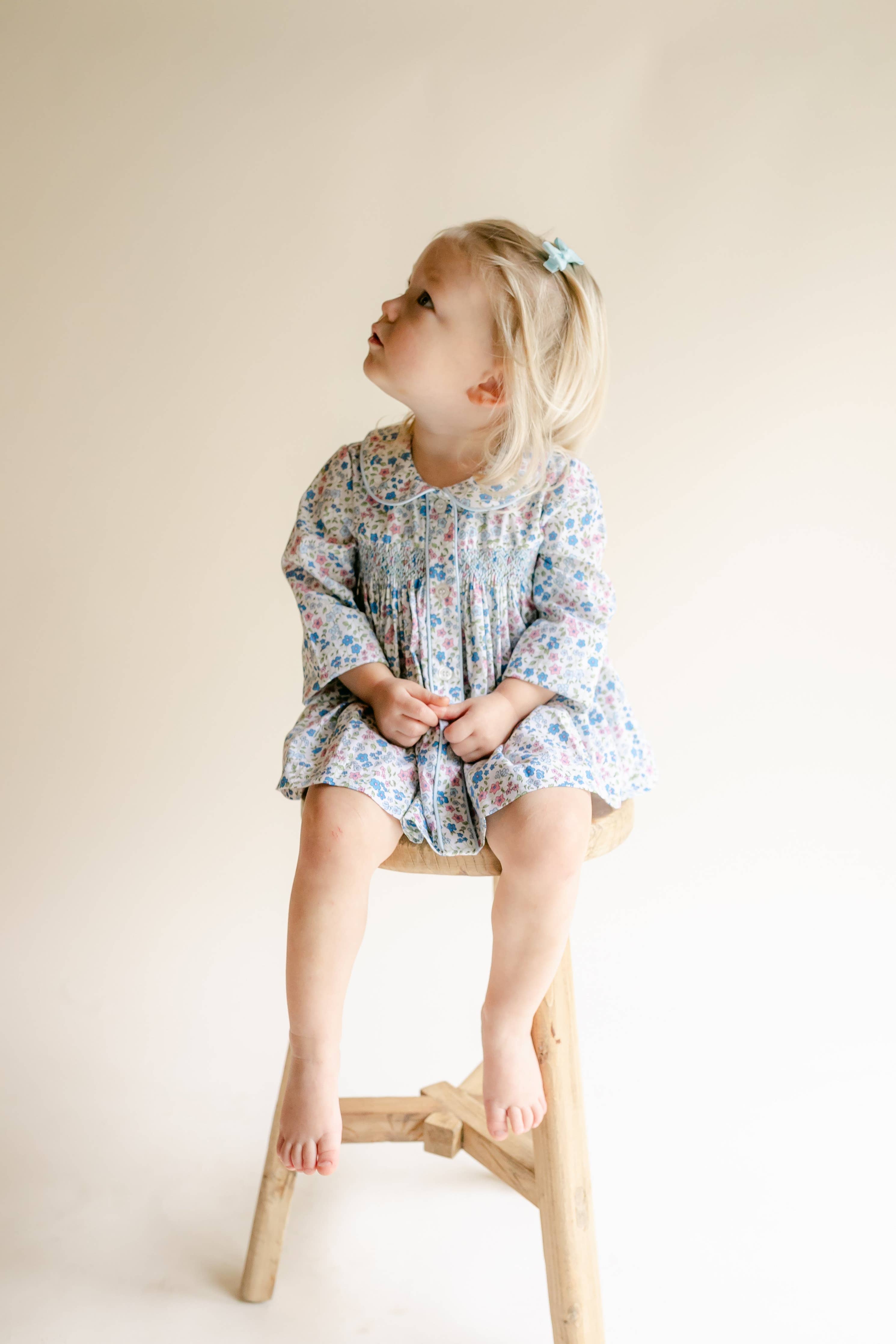 L/S Smock Top Bloomer Set - Tyne Floral