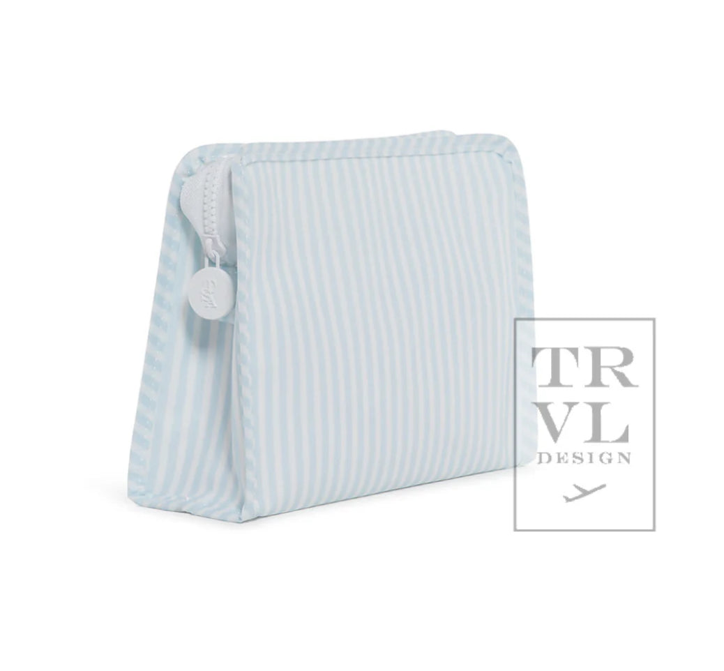 Medium Pouch - Blue Pimlico Stripe