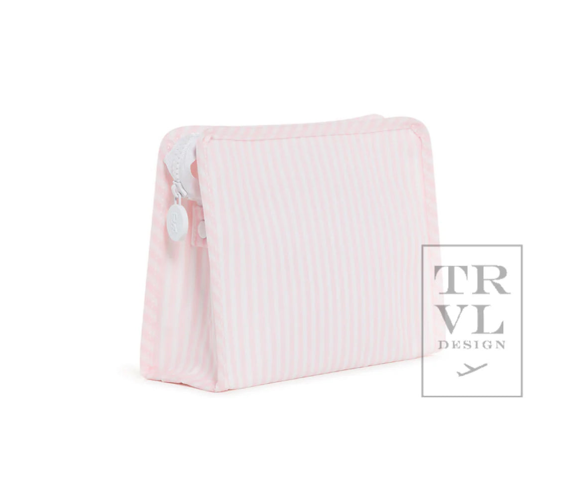 Medium Pouch - Pink Pimlico Stripe