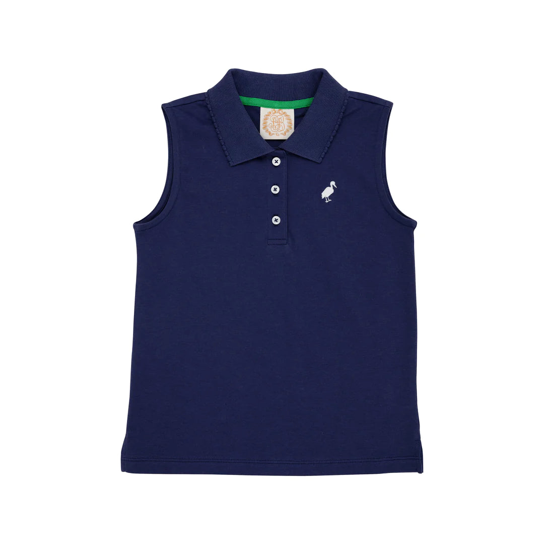 Sleeveless Anna Price Polo - Nantucket Navy