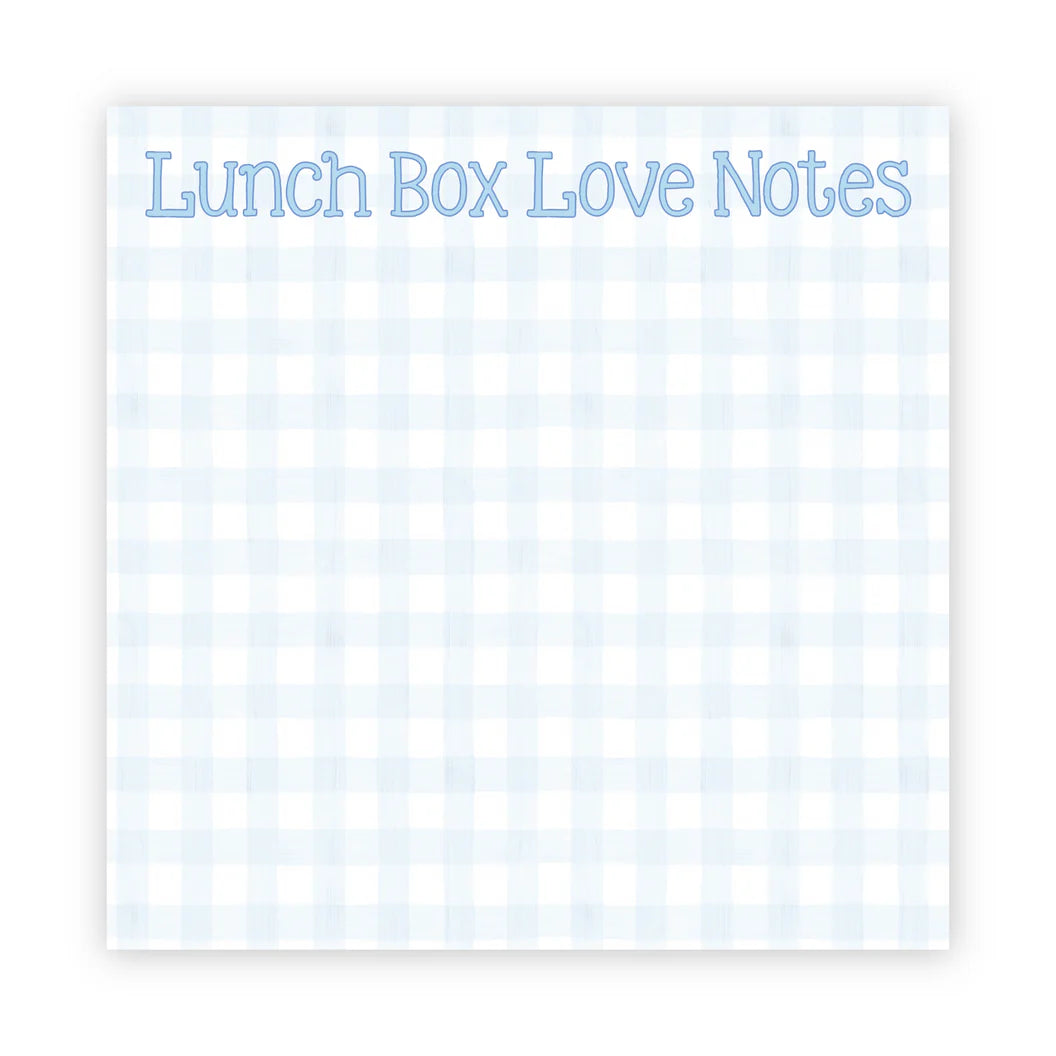 Blue Gingham Lunchbox Notes