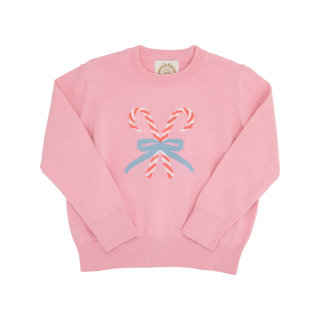 Isabelle's Intarsia Sweater - Hamptons Hot Pink/Candy Canes