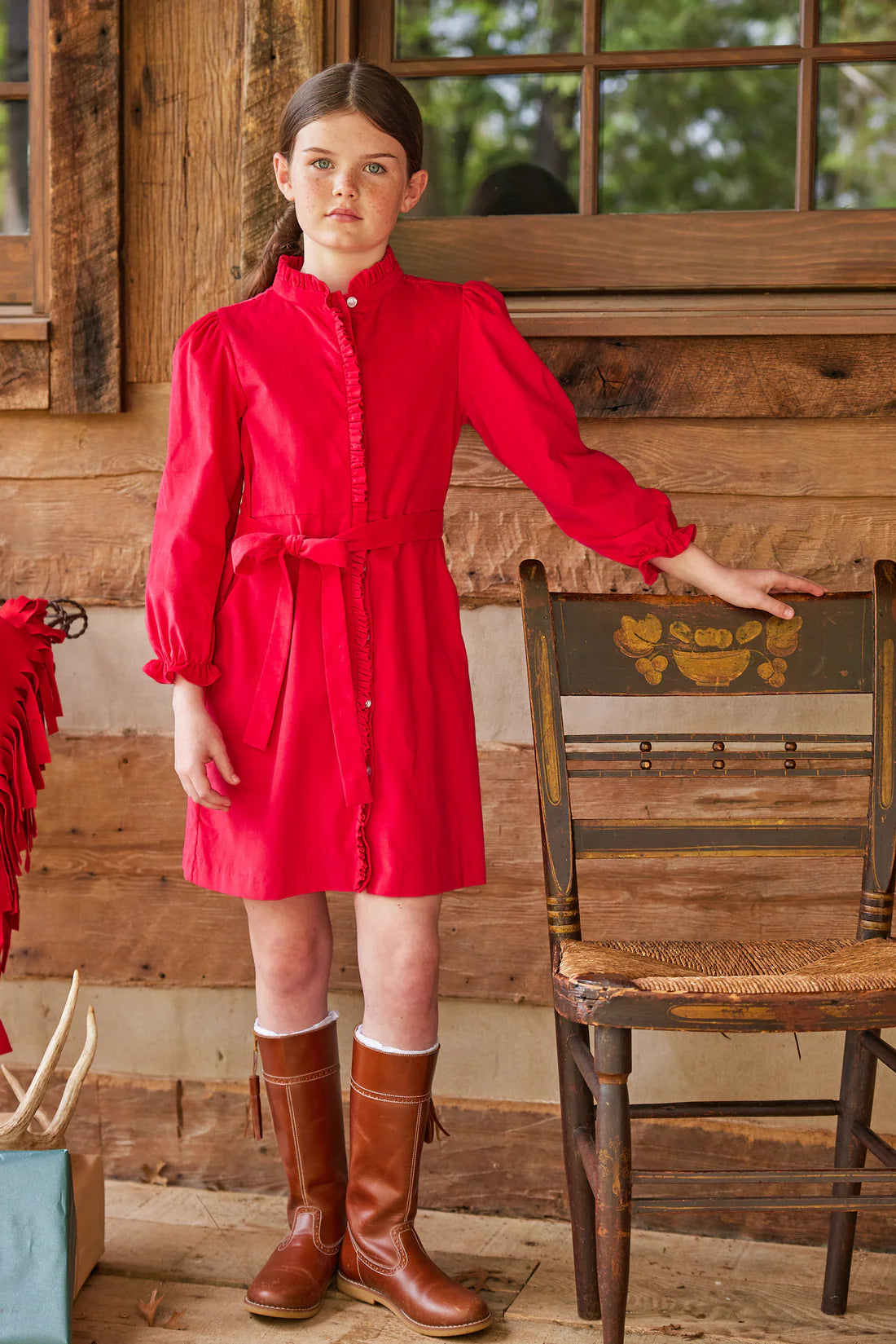 Allie Dress - Red Corduroy