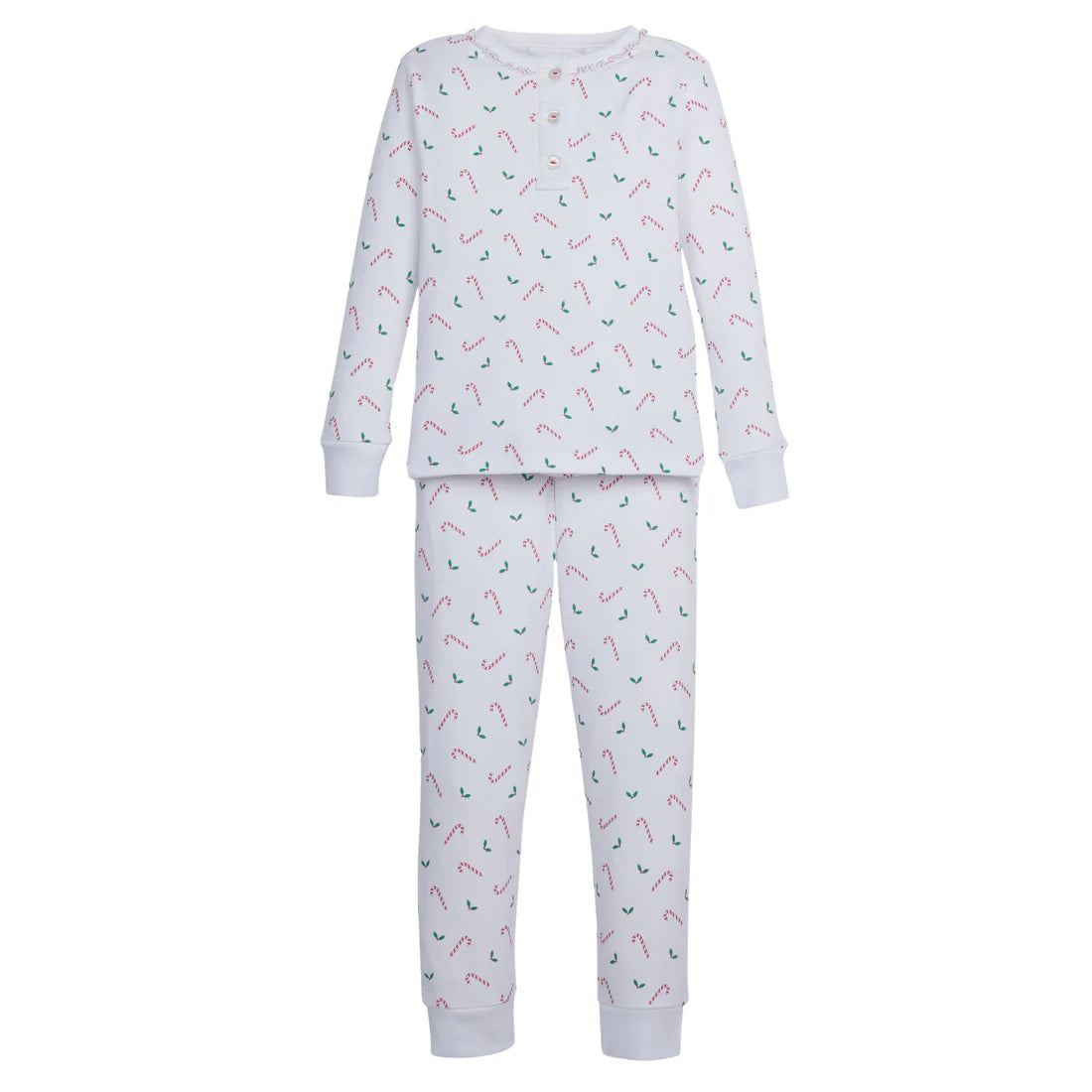 Ruffled Printed Jammies - Candy Cane Lane