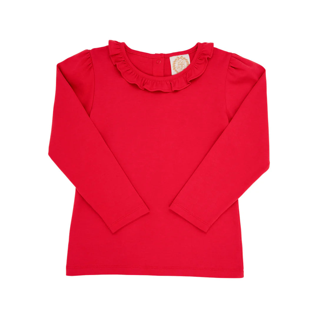 Reece Ruffle Top - Richmond Red