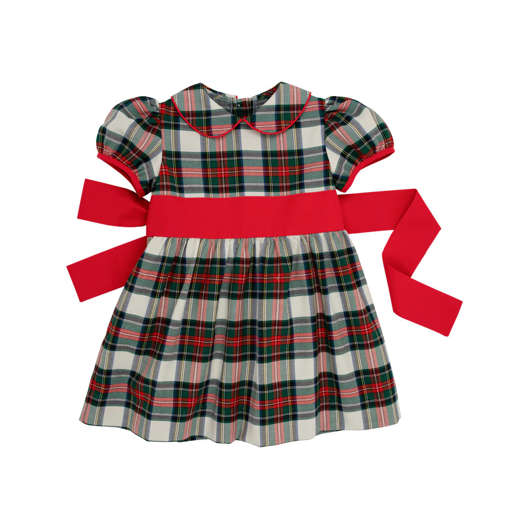 Cindy Lou Sash Dress - Aiken Place Plaid