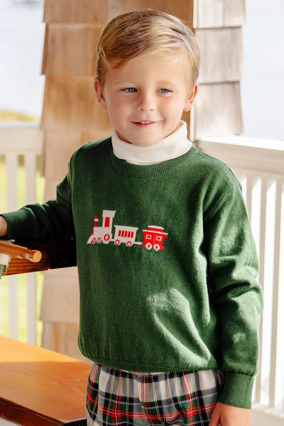 Isaac's Intarsia Sweater - Train