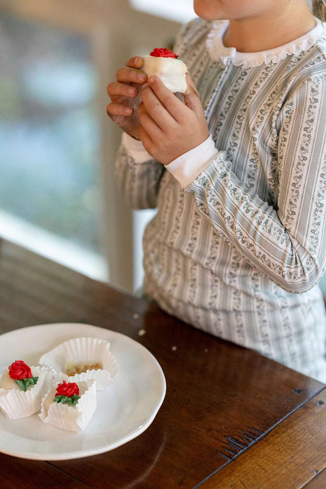 Ruffle Pajamas in Belleville Stripe Leland