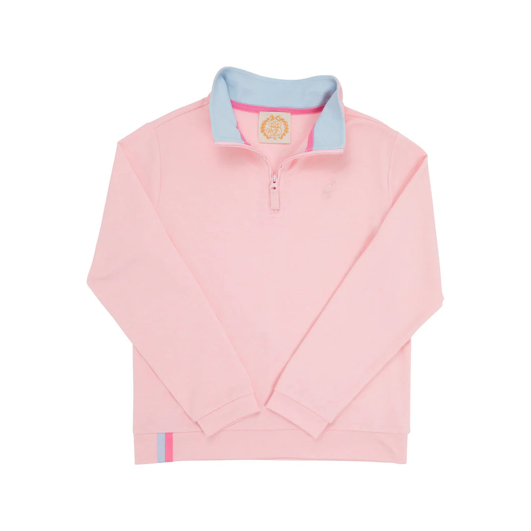 Prepletic Hayword Half Zip - Pompano Peach/Palm Beach Pink