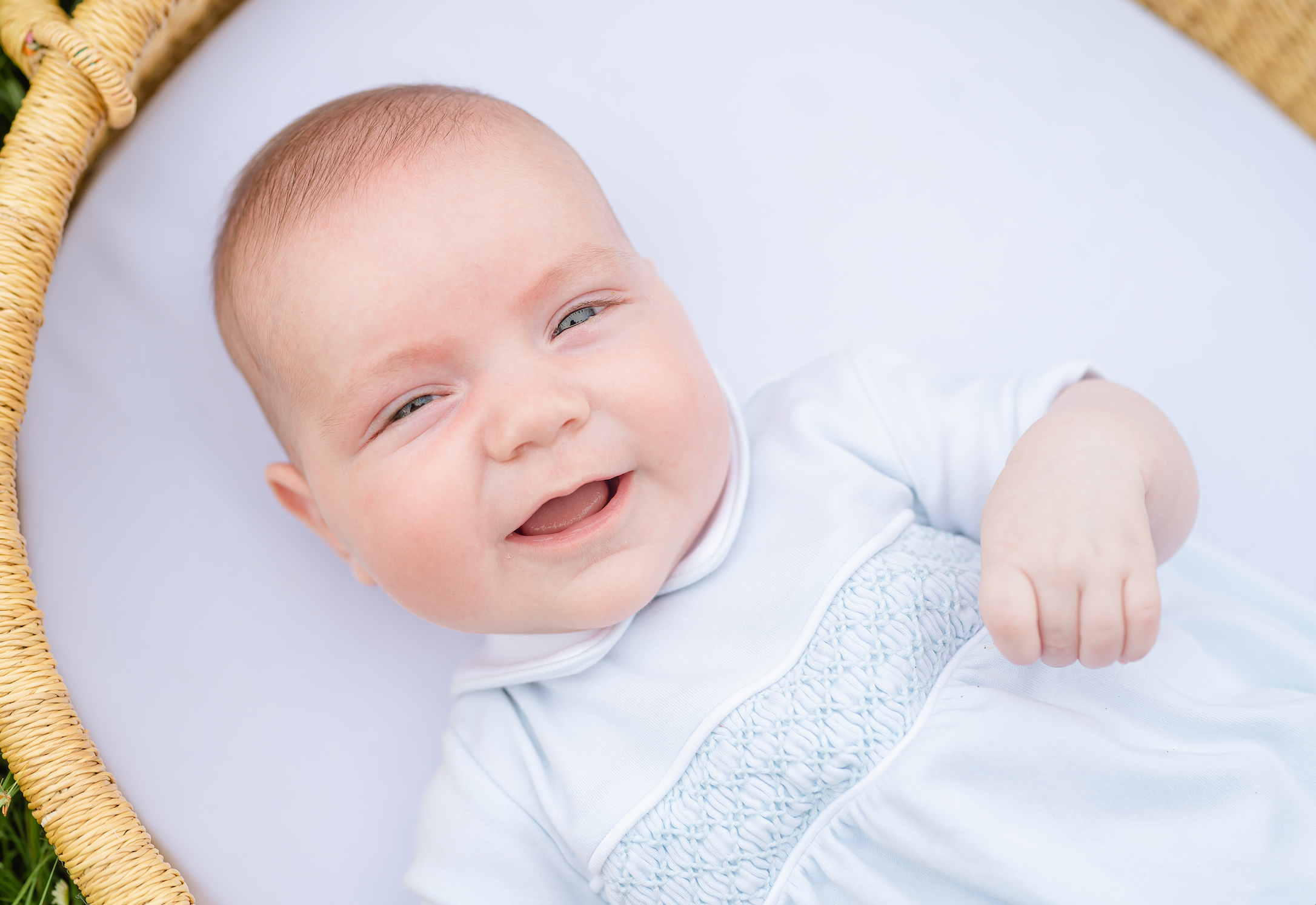 Basic Blue Smocked Bubble