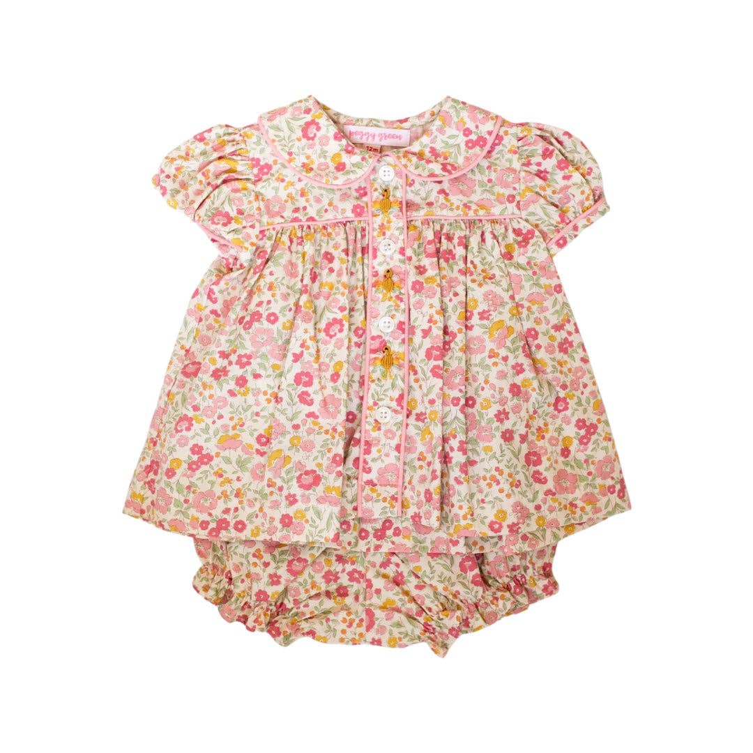 S/S Placket Bloomer Set - Harvest Floral