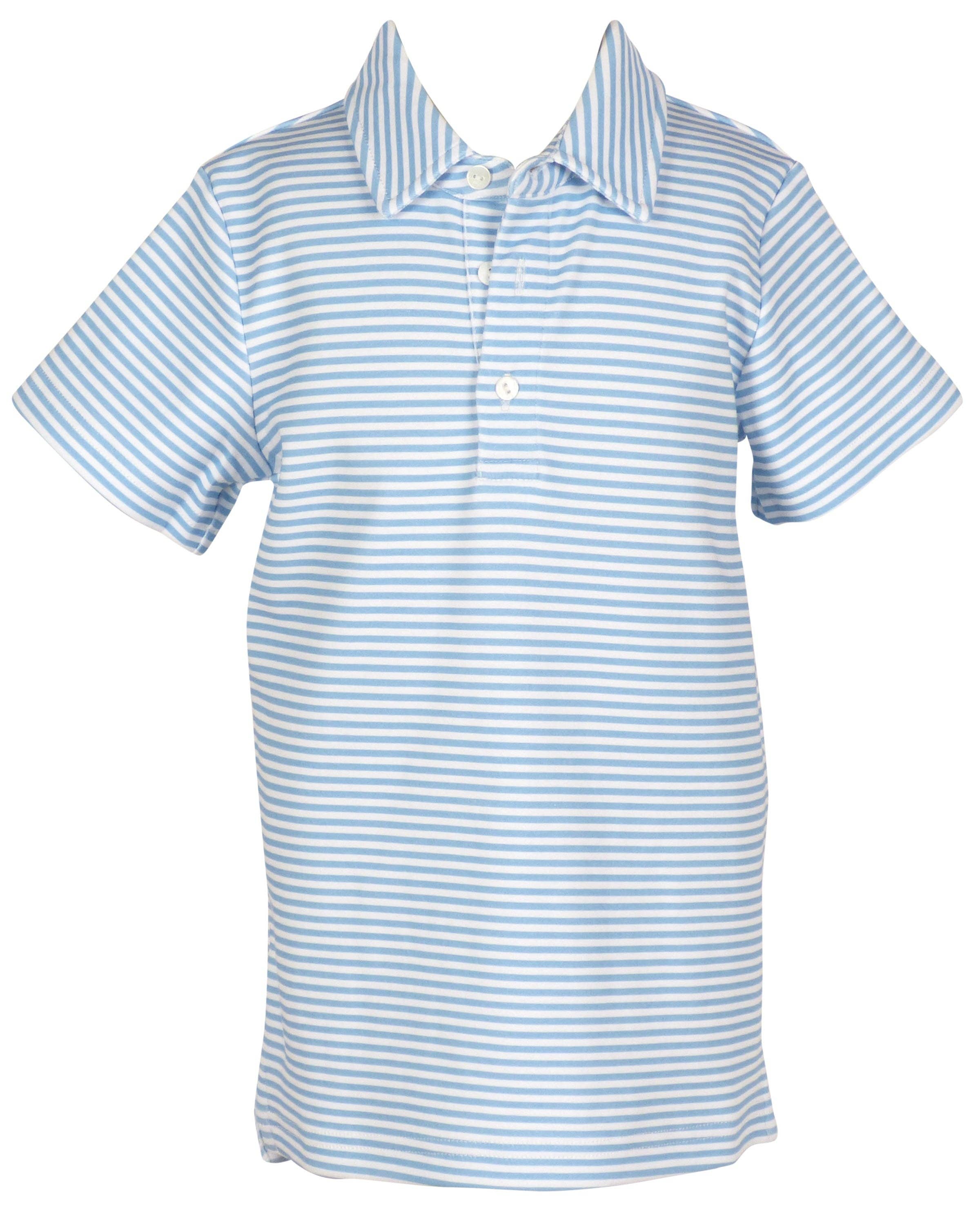 Game Day Patrick Shirt - Light Blue and White Stripe