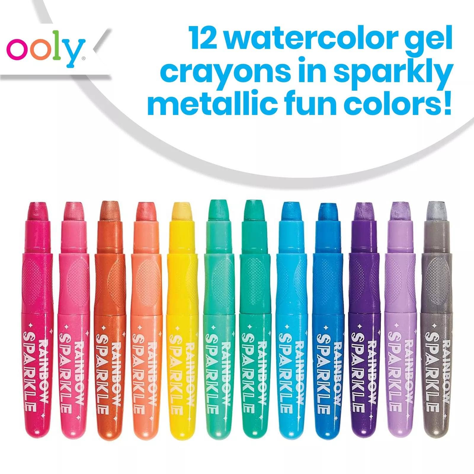 Rainbow Sparkle Metallic Gel Crayons