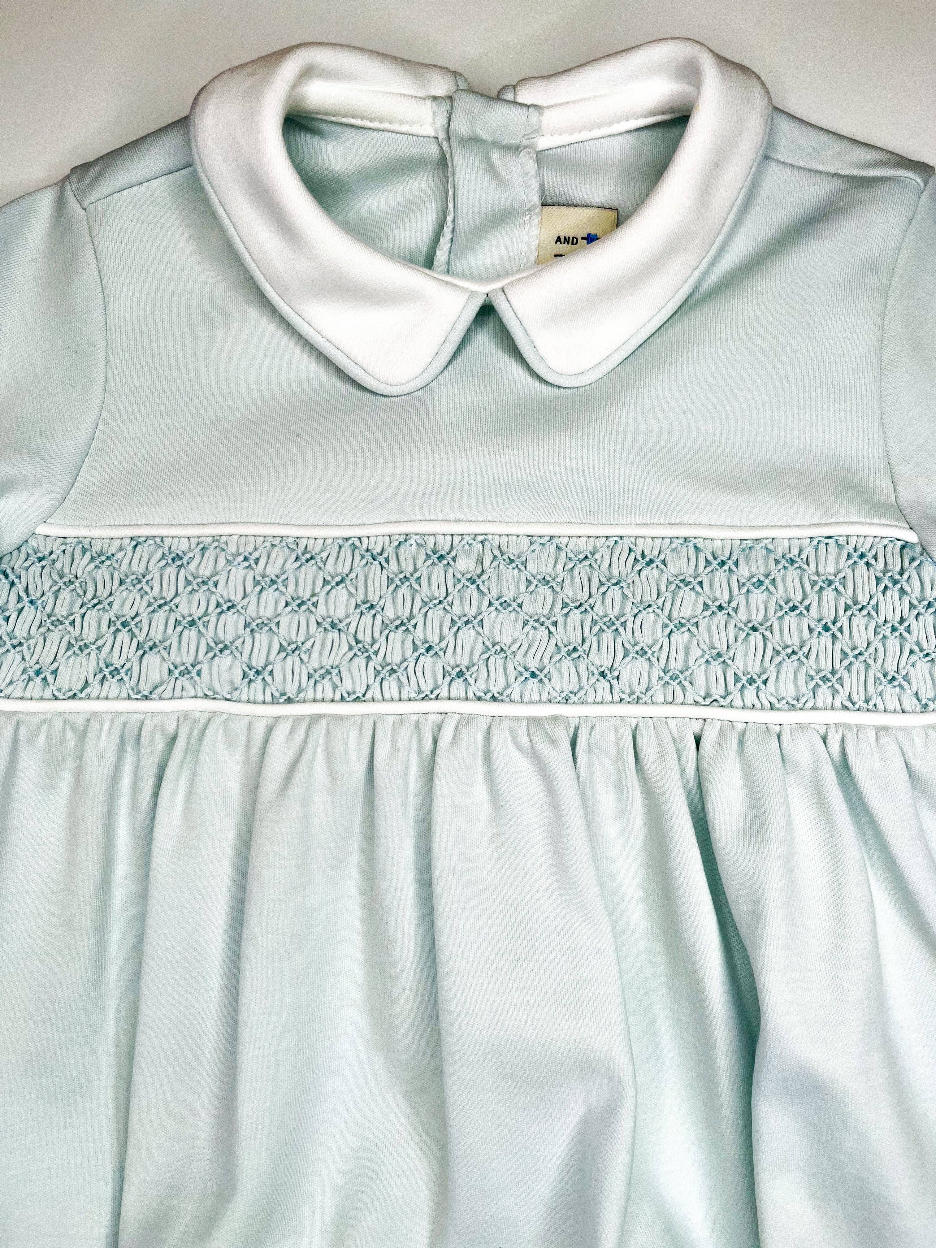 Basic Blue Smocked Bubble