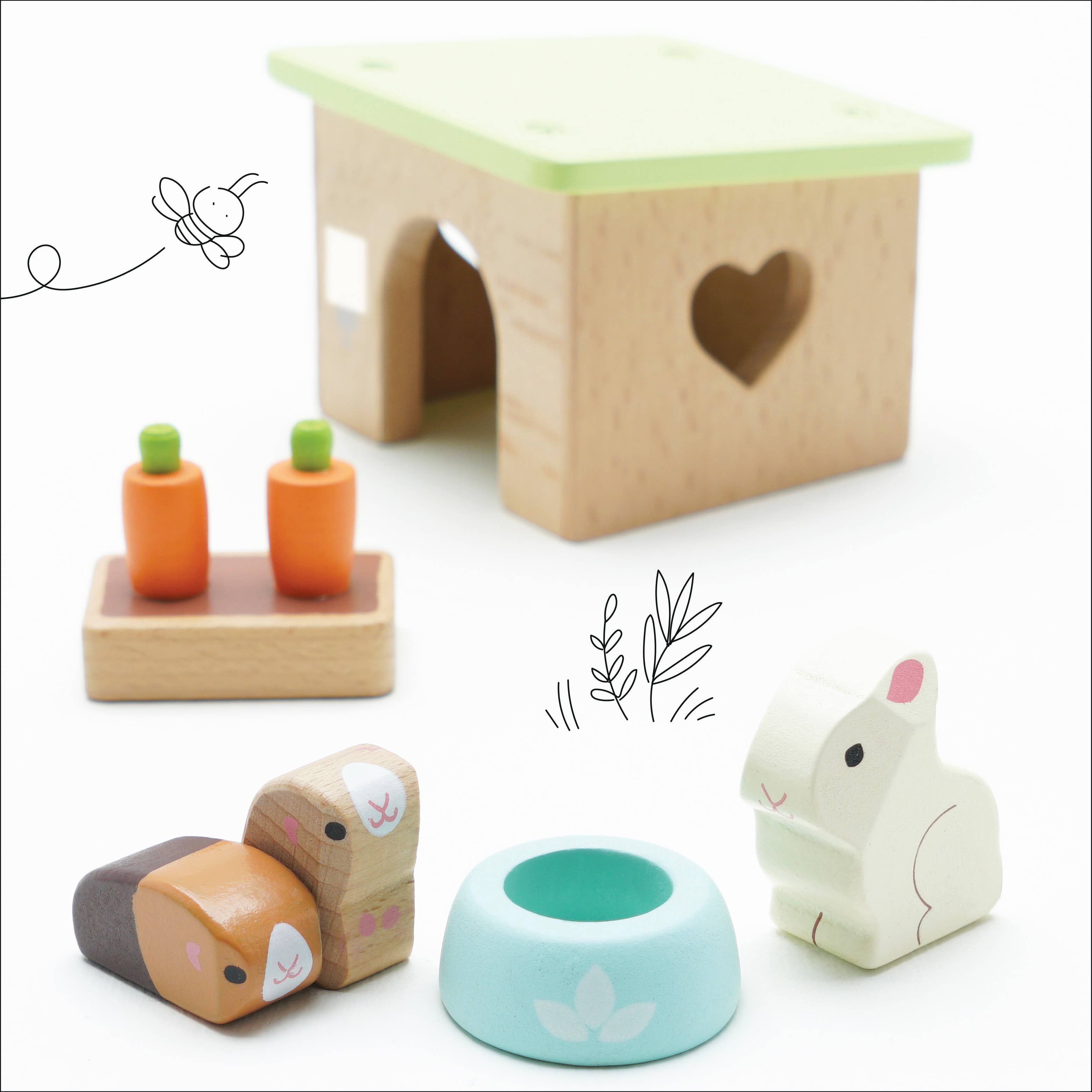 Bunny & Guinea Pet Animal Set