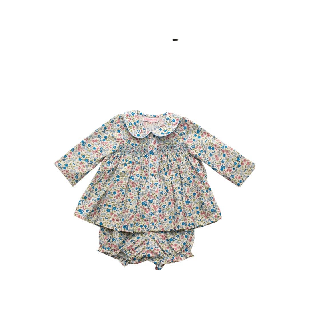 L/S Smock Top Bloomer Set - Tyne Floral