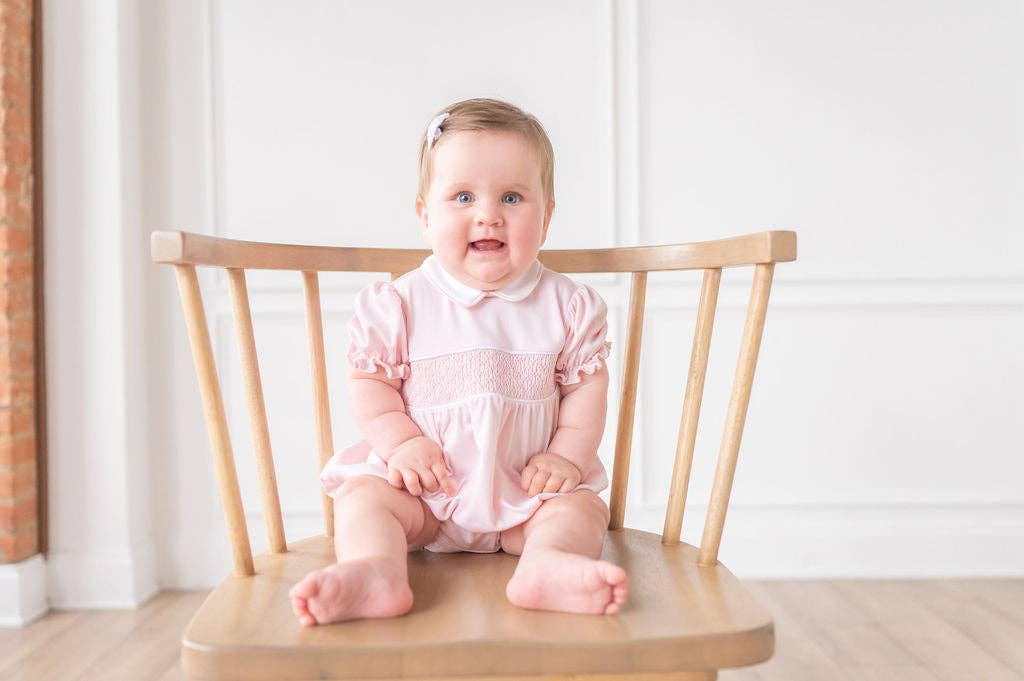 Basic Pink Smocked Bubble