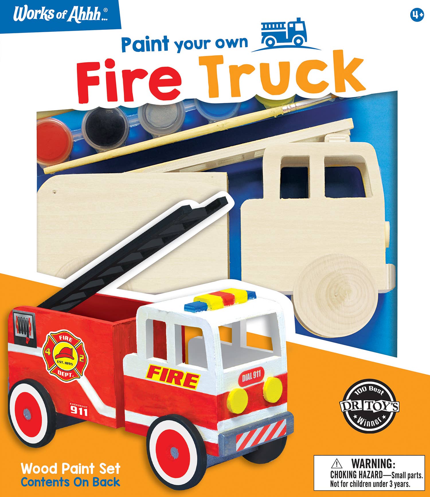 Firetruck Wood Paint Set