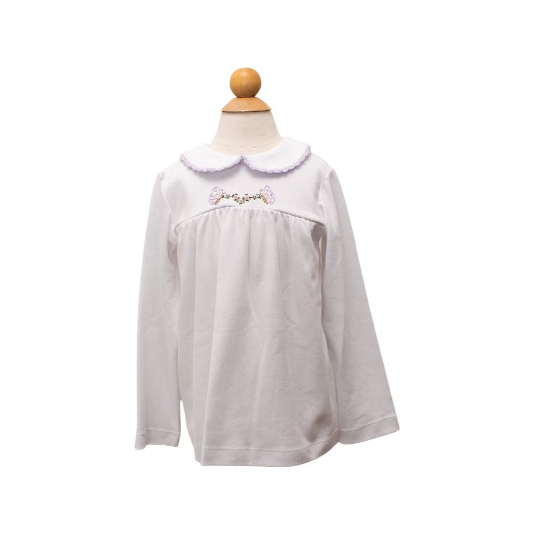 L/S Molly Top - Butterfly Embroidery