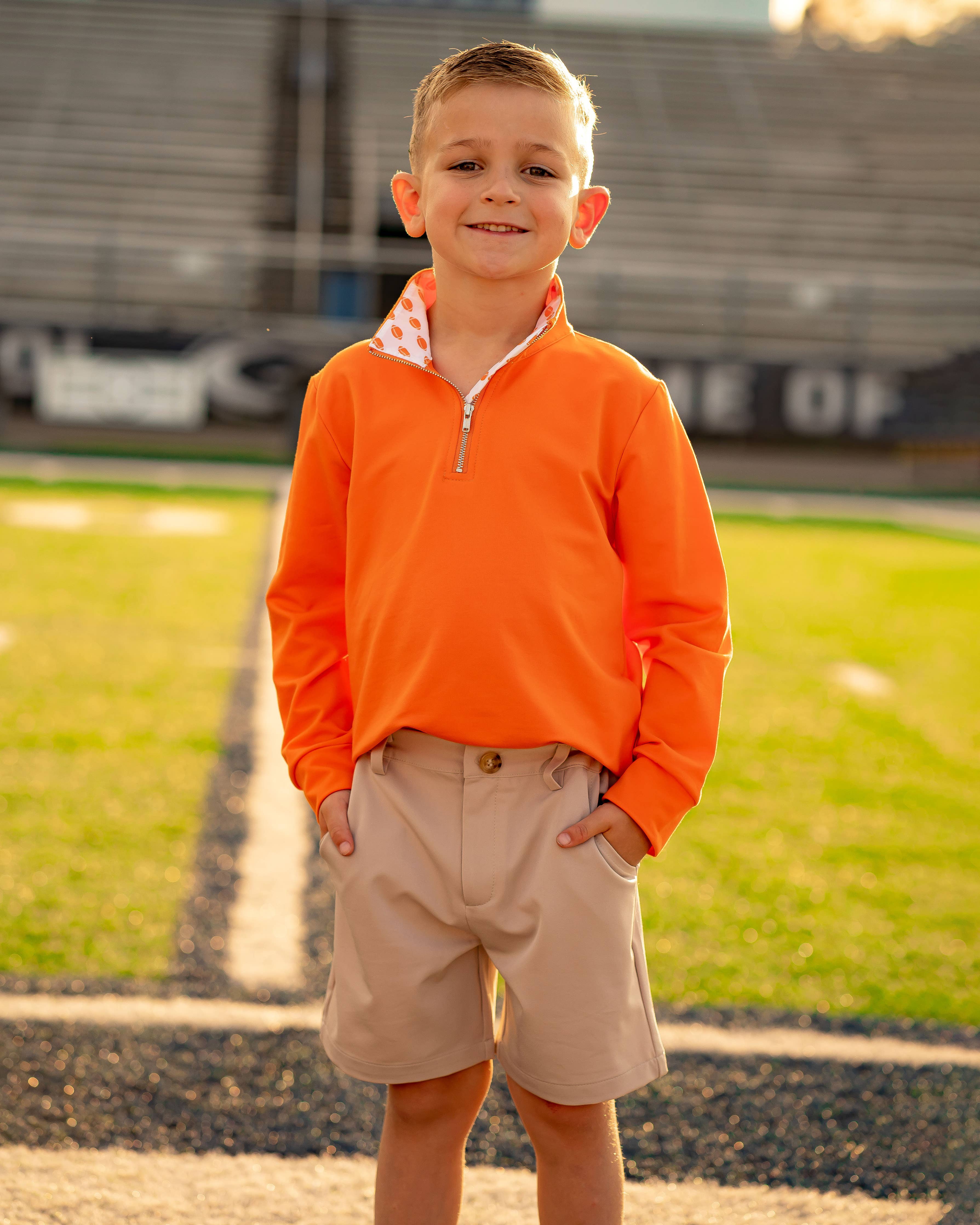 Game Day Quarter Zip - Orange